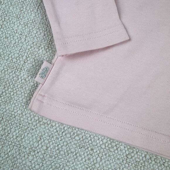 Pampolina Girls Top Size 4T Pink Long Sleeve Graphic Emboidered Sequin Shirt - Picture 8 of 15